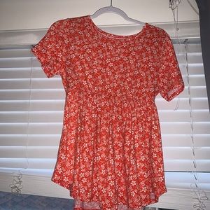 Red floral shirt for sale